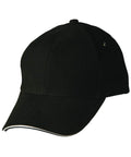 Sandwich Peak Cap Ch18 Active Wear Winning Spirit Black/White One size fits most 