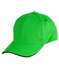 Sandwich Peak Cap Ch18 Active Wear Winning Spirit Lime Green/Black One size fits most 