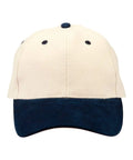 Suede Peak Cap Ch05 Active Wear Winning Spirit Natural/Navy One size 