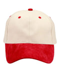 Suede Peak Cap Ch05 Active Wear Winning Spirit Natural/Red One size 