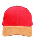 Suede Peak Cap Ch05 Active Wear Winning Spirit Red/Tan One size 