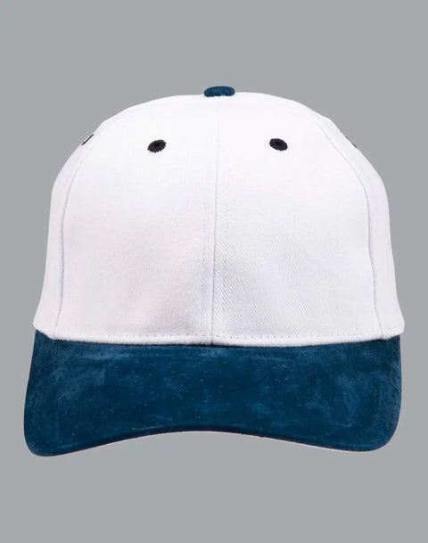Suede Peak Cap Ch05 Active Wear Winning Spirit White/Navy One size 