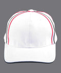 Tri-colour Pique Mesh Cap Ch76 Active Wear Winning Spirit White/Navy/Red One size 