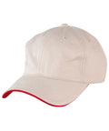Underpeak Contrast Colour Cap CH51 Active Wear Winning Spirit Sand /Red One size 