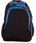 WINNER BACKPACK B5020 Active Wear Winning Spirit Black/White/Aqua Blue "(w)35.5cm (h) 43cm (d)15.5cm Capacity: 23 Litres" 