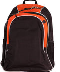 WINNER BACKPACK B5020 Active Wear Winning Spirit Black/White/Orange "(w)35.5cm (h) 43cm (d)15.5cm Capacity: 23 Litres" 