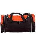 Winner Sports/ Travel Bag B2020 Active Wear Winning Spirit Black/White/Orange "(w)65cm x (h)32cm x (d)27cm, 56.2 Litres Capacity" 