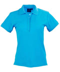 Connection Polo Ladies' Ps64 Casual Wear Winning Spirit Aqua Blue 8 