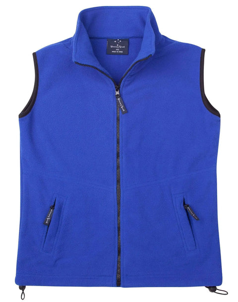 Freedom Polar Fleece Vest- Unisex Pf02 Casual Wear Winning Spirit Royal/Black 2XS 