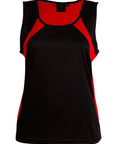 Sprint Singlet Ladies Ts74 Casual Wear Winning Spirit Black/Red 6 