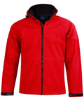 Winning Spirit Aspen Softshell Hood Jacket Kids' Jk33k Casual Wear Winning Spirit Red/Black 6K 