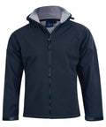 Winning Spirit Aspen Softshell Hood Jacket Kids' Jk33k Casual Wear Winning Spirit Navy/Charcoal 6K 