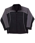 Winning Spirit Cascade Tri-colour Contrast Reversible Jacket Jk22 Casual Wear Winning Spirit Black/White/Grey XS 