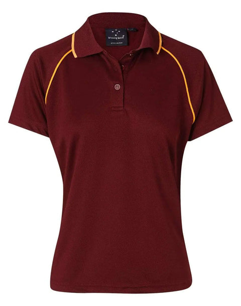 Winning Spirit Casual Wear Maroon/Gold / 8 WINNING SPIRIT CHAMPION POLO Ladies' PS19
