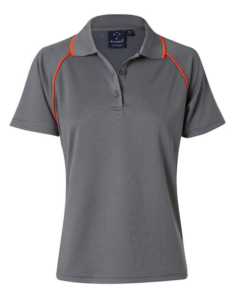 Winning Spirit Casual Wear Charcoal/Orange / 8 WINNING SPIRIT CHAMPION POLO Ladies' PS19