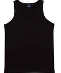 Winning Spirit Men's Trainer's Cotton Singlet Ts18 Casual Wear Winning Spirit Black S 
