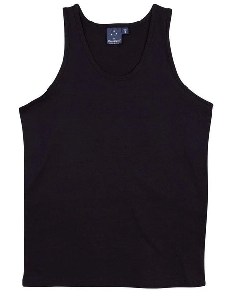Winning Spirit Men's Trainer's Cotton Singlet Ts18 Casual Wear Winning Spirit Navy S 