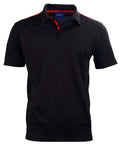 Winning Spirit PS83K Staten polo shirt Kid's Casual Wear Winning Spirit BLACK/RED 4K 