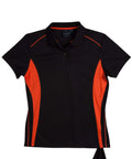 WINNING SPIRIT PURSUIT POLO Ladies' PS80 Casual Wear Winning Spirit Black/Orange 8 