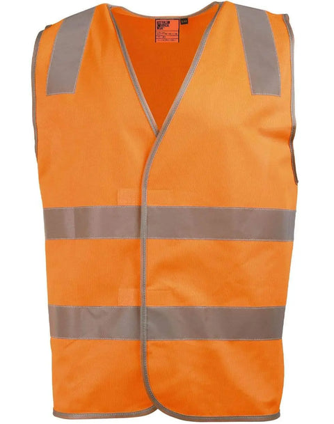 Winning Spirit safety vest with shoulder tapes SW43 Casual Wear Winning Spirit Orange S/M 