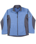 WINNING SPIRIT WHISTLER Softshell Contrast Jacket Men's JK31 Casual Wear Winning Spirit Mid Blue/Grey S 