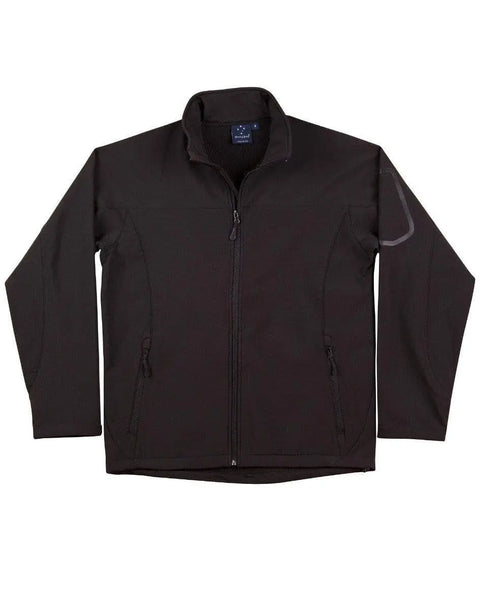 WINNING SPIRIT WHISTLER Softshell Contrast Jacket Men's JK31 Casual Wear Winning Spirit Black/Black S 