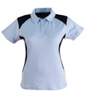 WINNING SPIRIT WINNER POLO Ladies' PS32A Casual Wear Winning Spirit Sky/Navy 8 