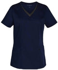 Winning Spirit Ladies V-neck Contrast Trim Scrubs Top M7660 - Simply Scrubs Australia