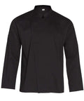 Winning Spirit Men's Functional Chef Jackets Cj03 Hospitality & Chefwear Winning Spirit Black XS 