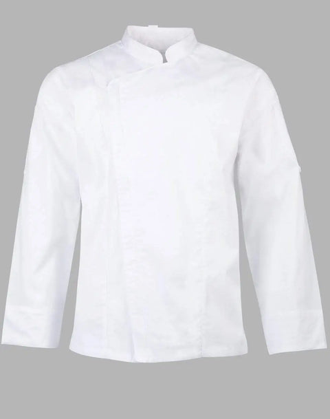 Winning Spirit Men's Functional Chef Jackets Cj03 Hospitality & Chefwear Winning Spirit White XS 