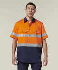 Hard Yakka Short Sleeve Two Toned Hi Vis Shirt Y07754 - Allsorts Workwear