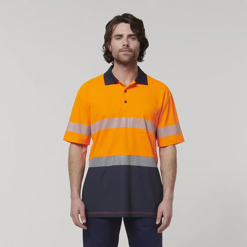 Hard Yakka Men's Short Sleeve Taped Polo Shirt Y19618 - Allsorts Workwear