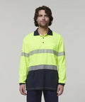 Hard Yakka Men's Long Sleeve Taped Polo Shirt Y19619 - Allsorts Workwear