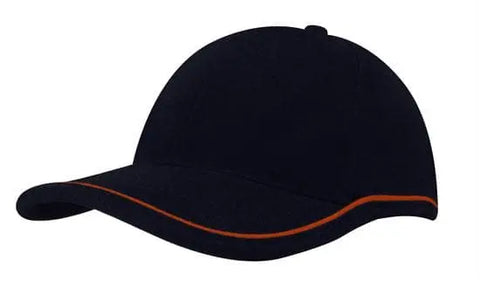 Headwear Bhc W/piping Crown & Peak Cap X12 - 4047 - Allsorts Workwear