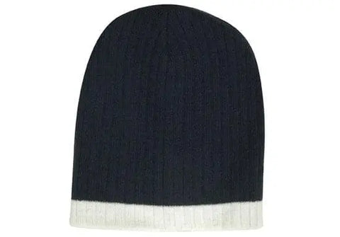 Headwear Two Tone Cable Knit Beanie X12 - Allsorts Workwear
