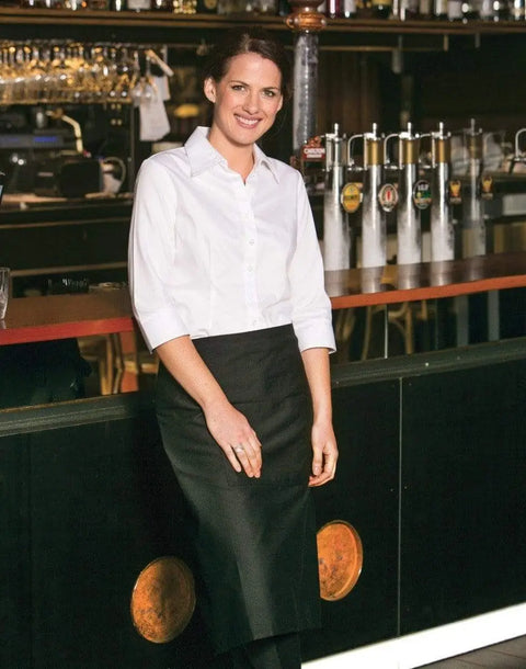 Australian Industrial Wear Hospitality & Chefwear Black / W 86cm x H 70cm LONG WAIST APRON AP02