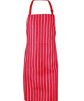 Australian Industrial Wear Hospitality & Chefwear Red/White / W 70cm x H 85cm long WAIST APRON AP04
