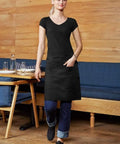 Biz Collection Hospitality & Chefwear Black Biz Collection Chef Short Waisted Apron BA94