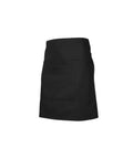 Biz Collection Hospitality & Chefwear Black Biz Collection Chef Short Waisted Apron BA94