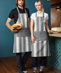 Biz Collection Hospitality & Chefwear Charcoal/White Biz Collection Chef Unisex Salt Bib Apron BA75