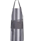 Biz Collection Hospitality & Chefwear Charcoal/White Biz Collection Chef Unisex Salt Bib Apron BA75
