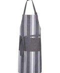 Biz Collection Hospitality & Chefwear Charcoal/White Biz Collection Chef Unisex Salt Bib Apron BA75