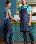 Biz Collection Hospitality & Chefwear Biz Collection Textured Fabric Urban Bib Apron BA55