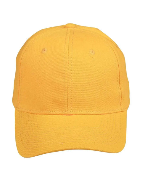 Winning Spirit Active Wear Gold / One size Heavy Brushed Cotton Cap Ch01