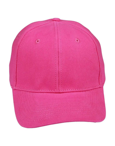 Winning Spirit Active Wear Hot Pink / One size Heavy Brushed Cotton Cap Ch01